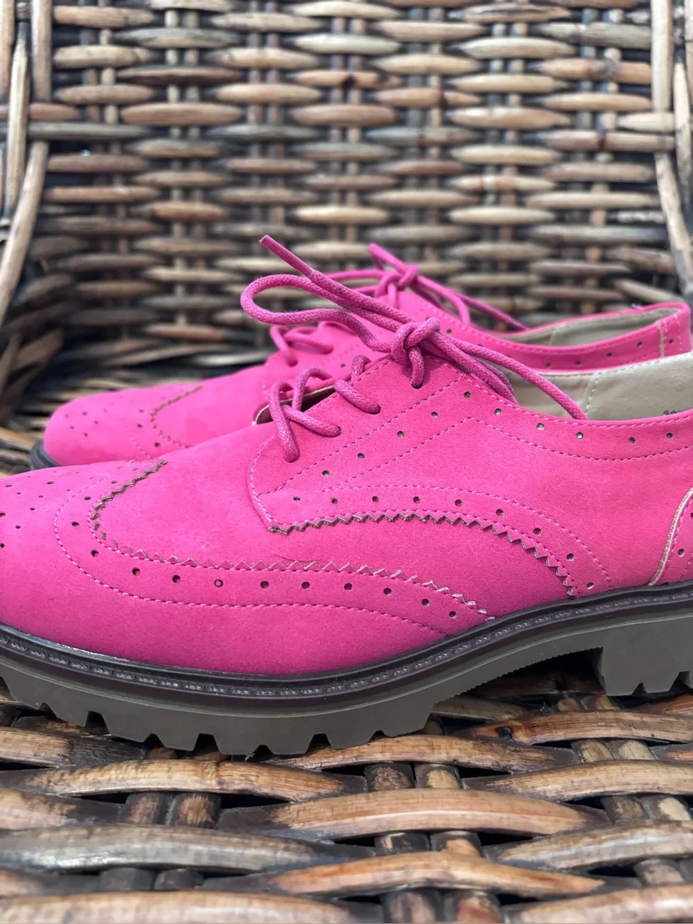 Journee Collection Pink Claudiya  Oxford Loafers  in size 8. Great condition!